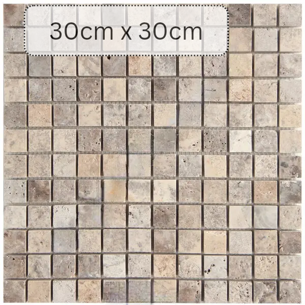 Produktbild von Silver Travertin-Mosaikfliese