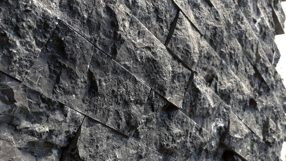 Toros Black natural stone tile with mesh bonding (0.54m²)