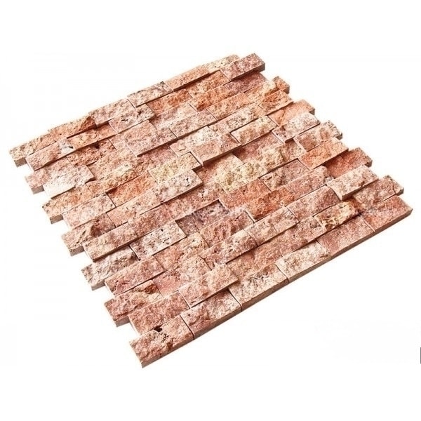 Weiteres Produktbild von Rubin Travertinfliese. Farbe ist rötlich.