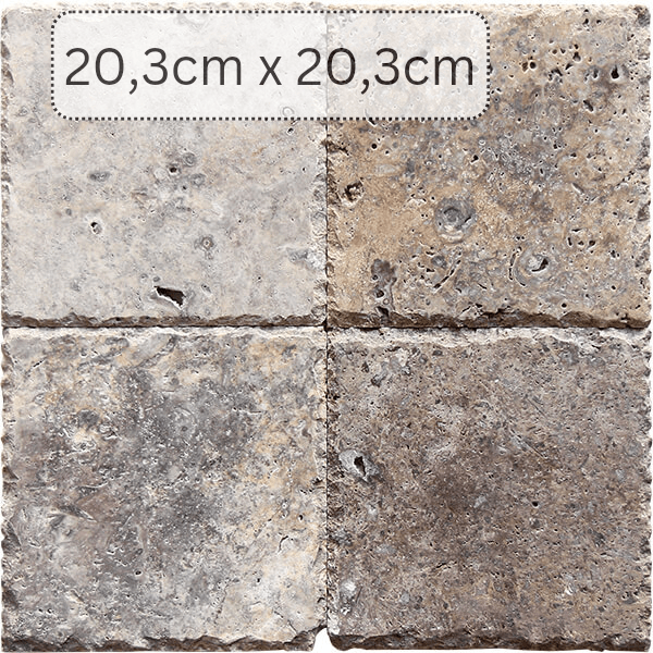 Produktbild von Silver Travertinfliese Small