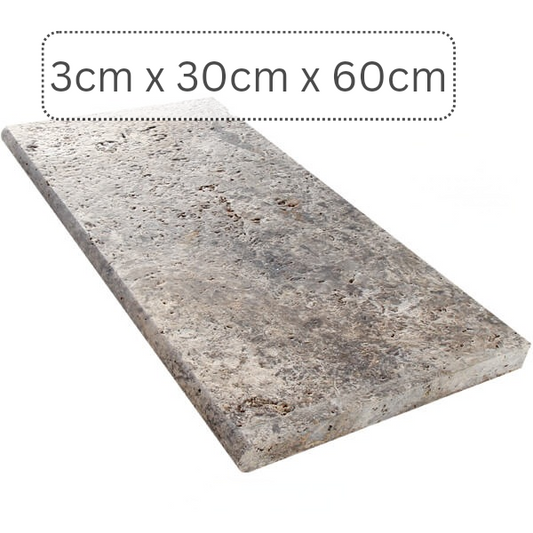 Produktbild von Trittstein Silver Travertin patiniert