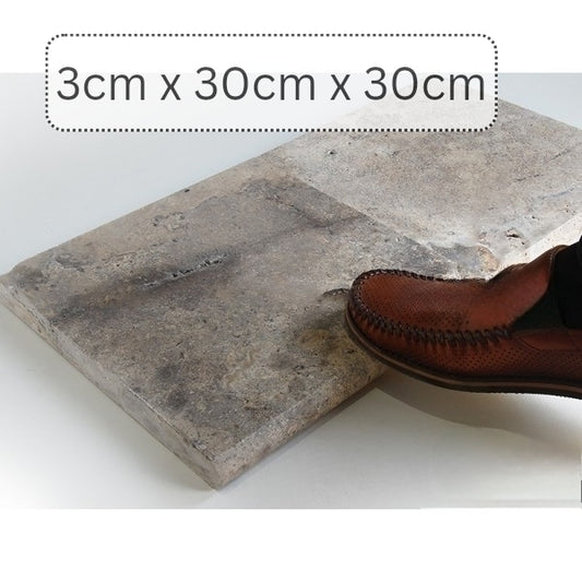 Produktbild von Trittstein Silver Travertin getrommelt 