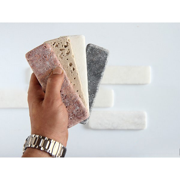 Marbre blanc aspect brique (1m²)